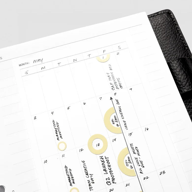 Cloth & Paper Large Sticky Note Set Monthly Overview, CP Petite