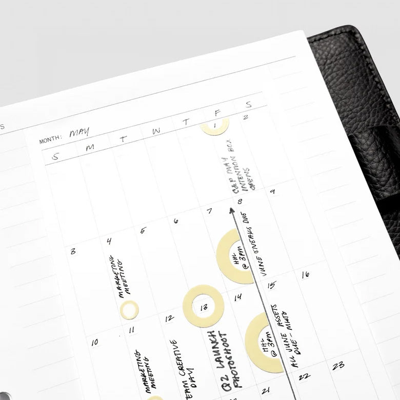 Cloth & Paper Large Sticky Note Set Monthly Overview, HP Classic