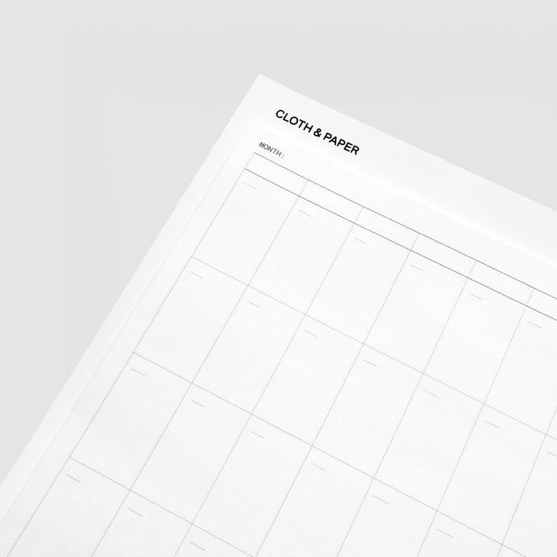 Cloth & Paper Large Sticky Note Set Monthly Overview, HP Classic