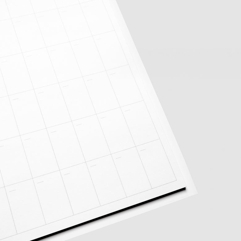 Cloth & Paper Large Sticky Note Set Monthly Overview, A5