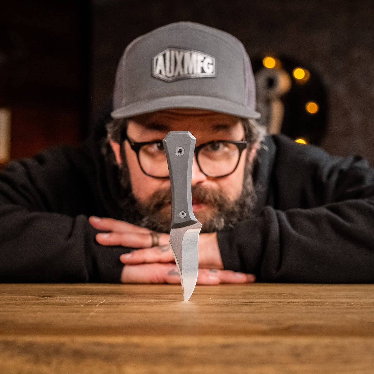 Big i Design AUX MFG Ti Pocket Bowie Fixed Blade