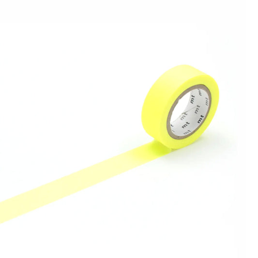 Mt masking tape Mt Basic Shocking 15mm Washi Tape, Yellow