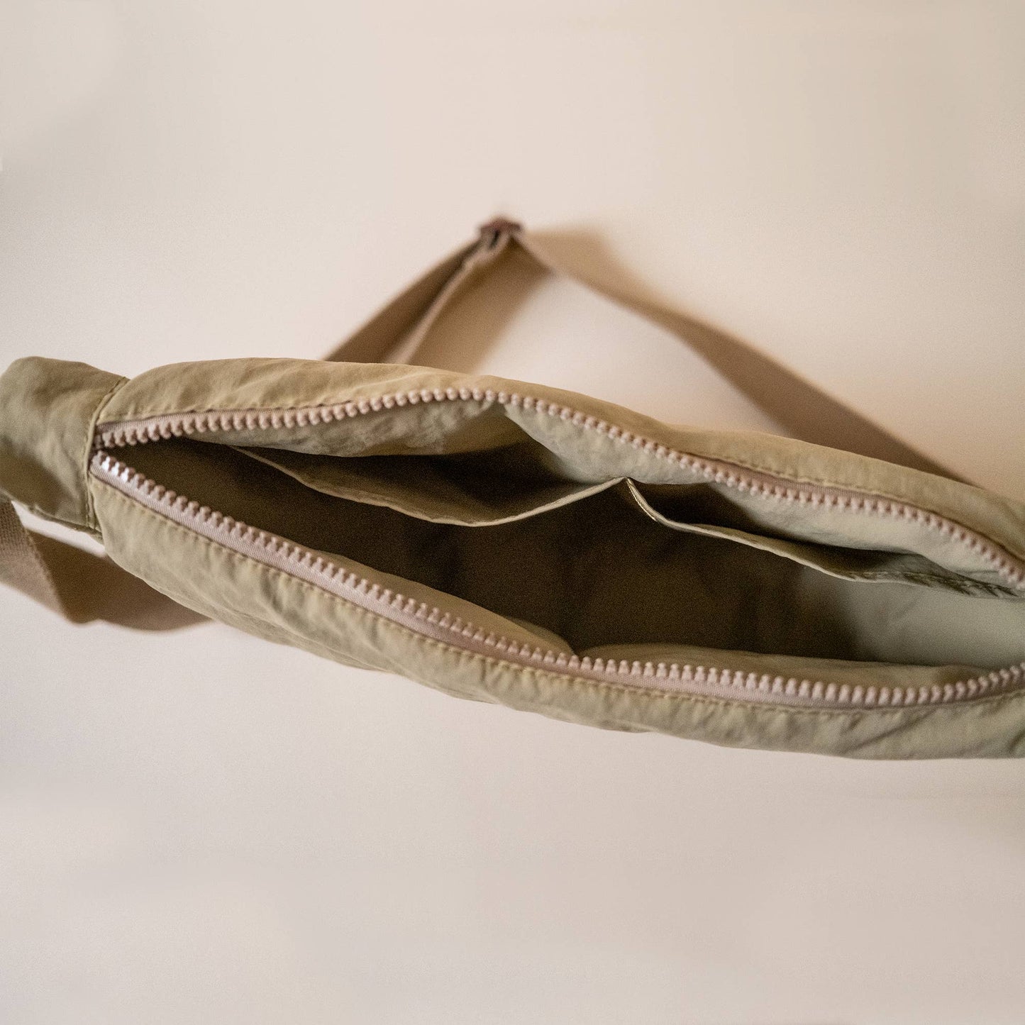 Cai & Jo Nylon Sling Bag, Eucalyptus