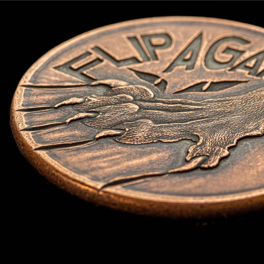 Shire Post Mint Pet the Cat / Flip Again Copper Decision Maker Coin