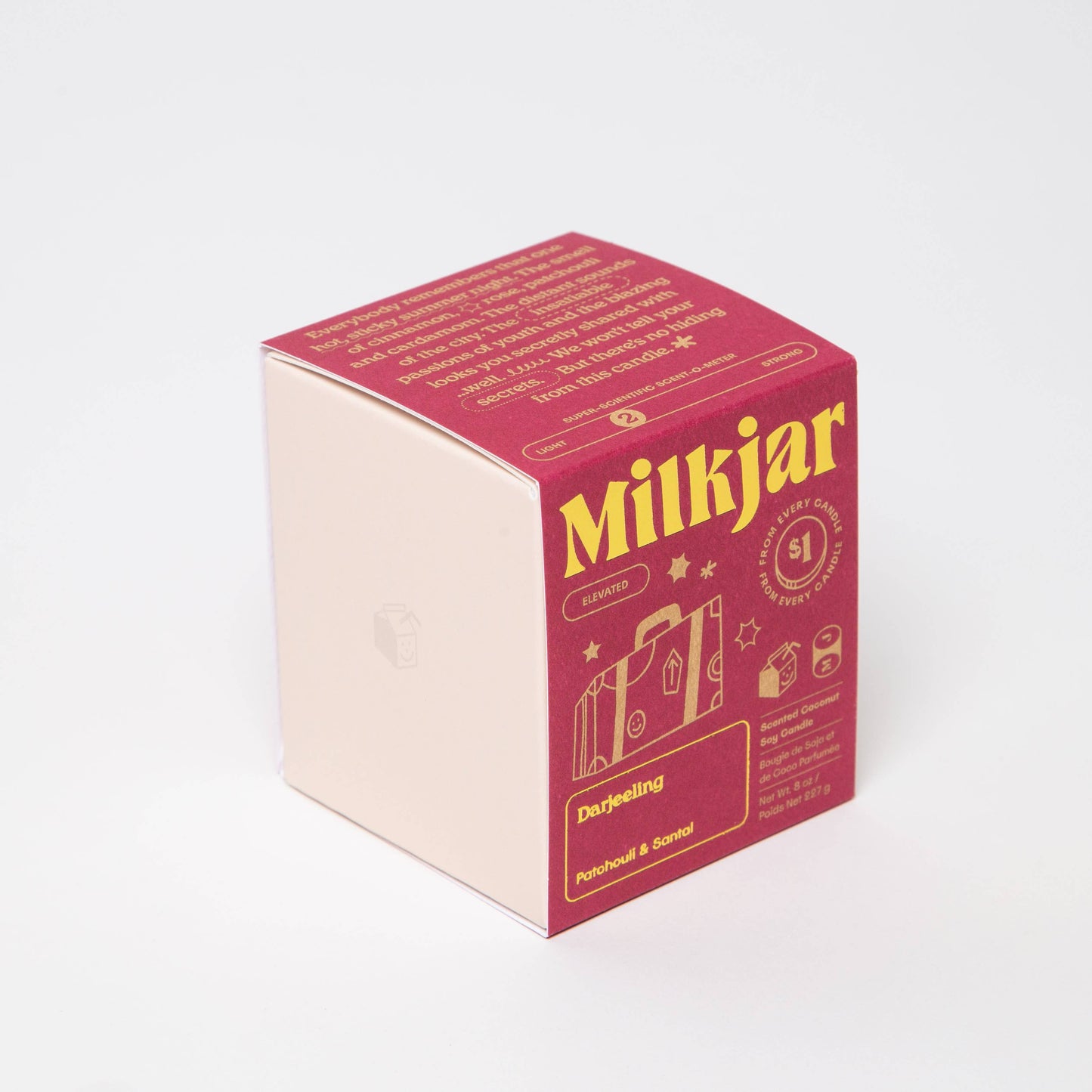 Milk Jar Candle Co. Darjeeling - Patchouli & Santal Coconut Soy, 8oz