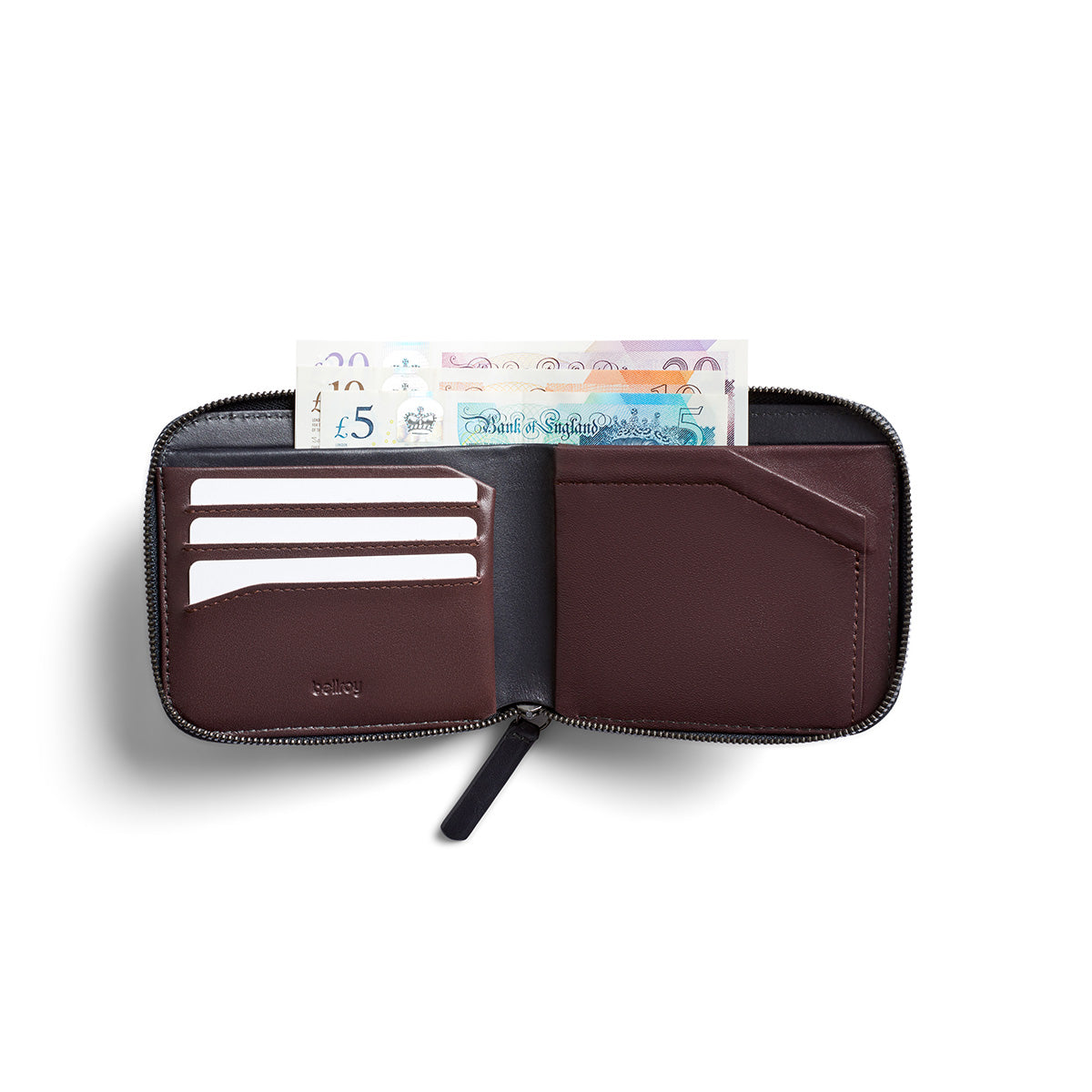 Bellroy Zip Wallet, Deep Plum