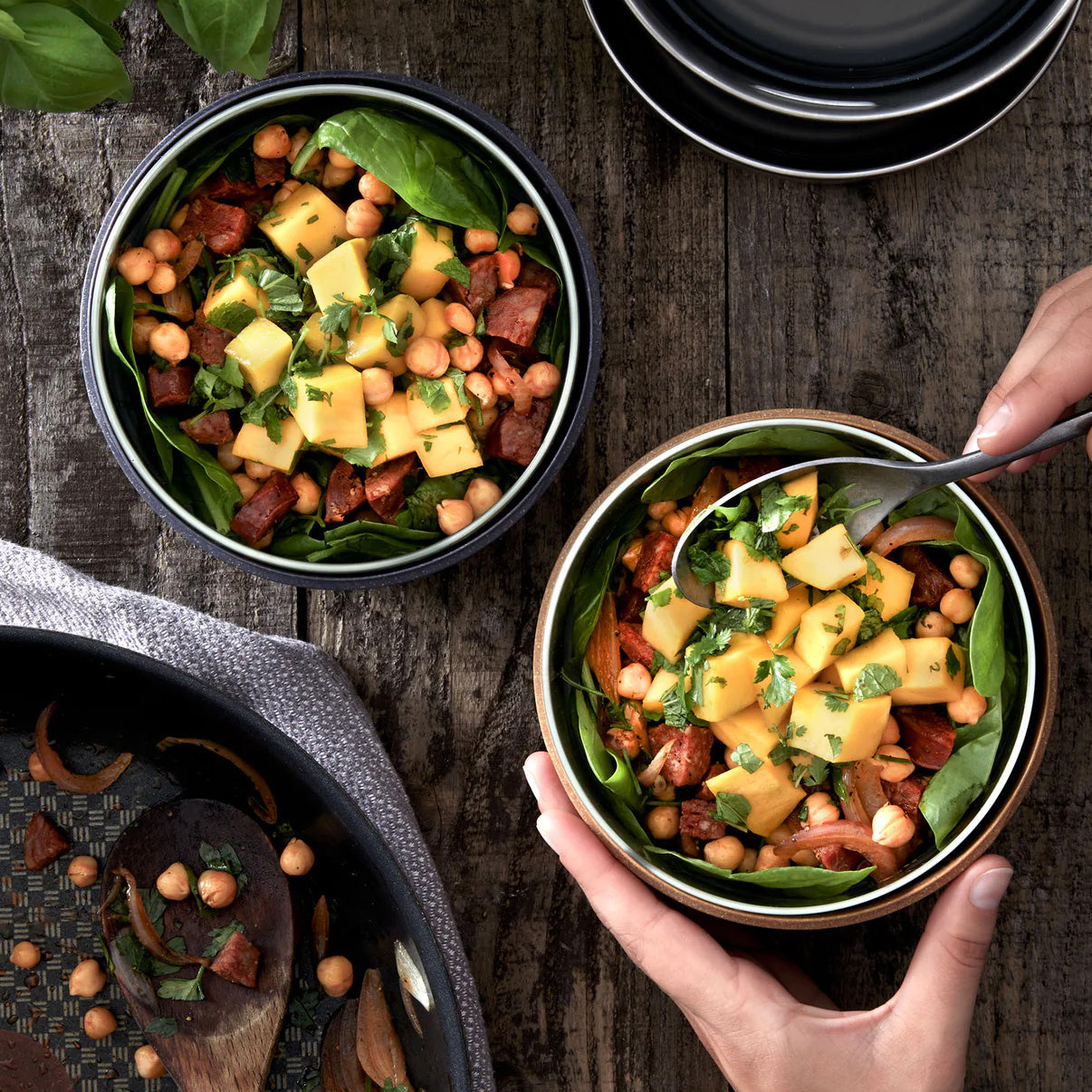Black + Blum Glass Lunch Bowl, Slate
