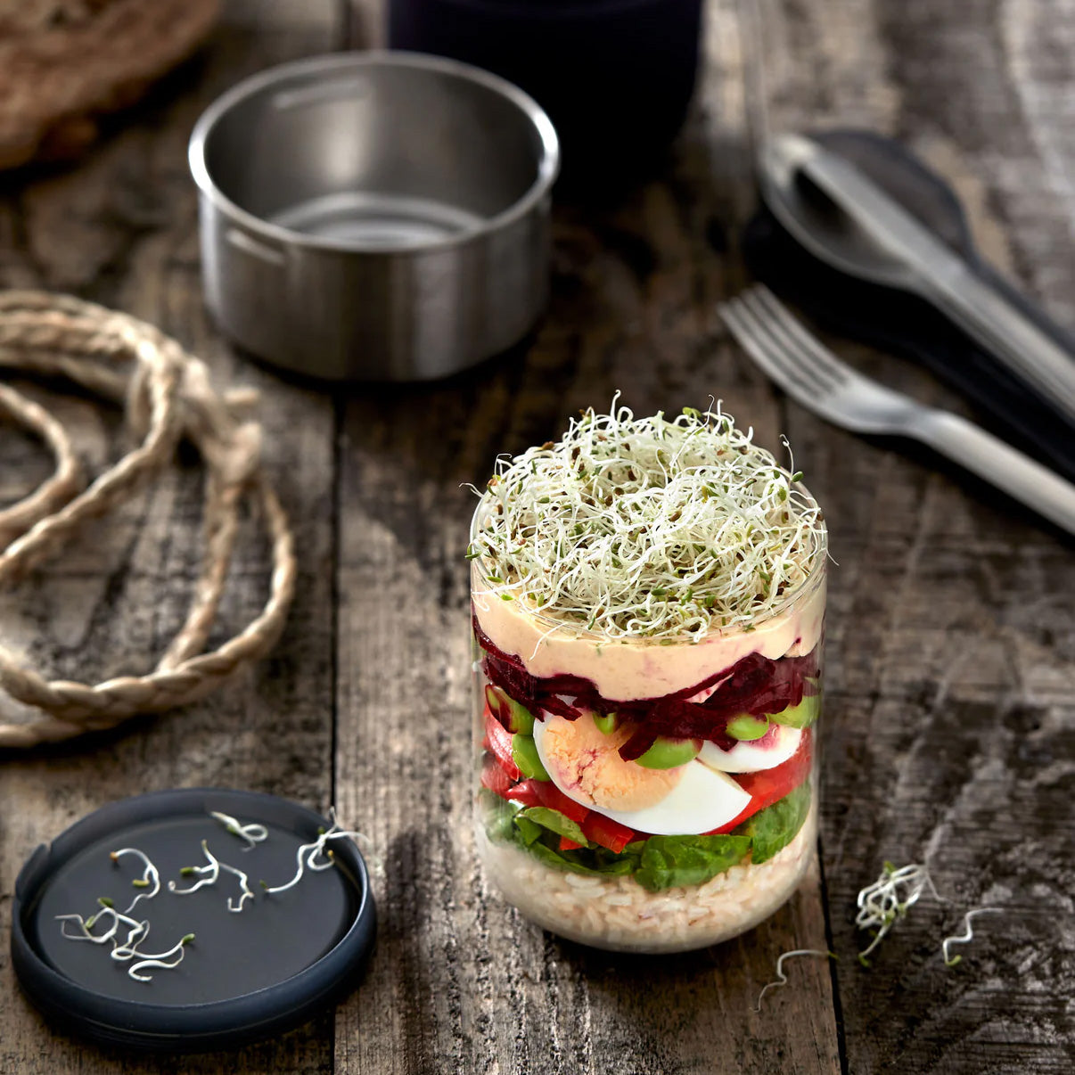 Black + Blum Glass Lunch Small, Slate