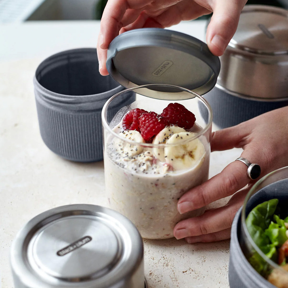 Black + Blum Glass Lunch Small, Slate