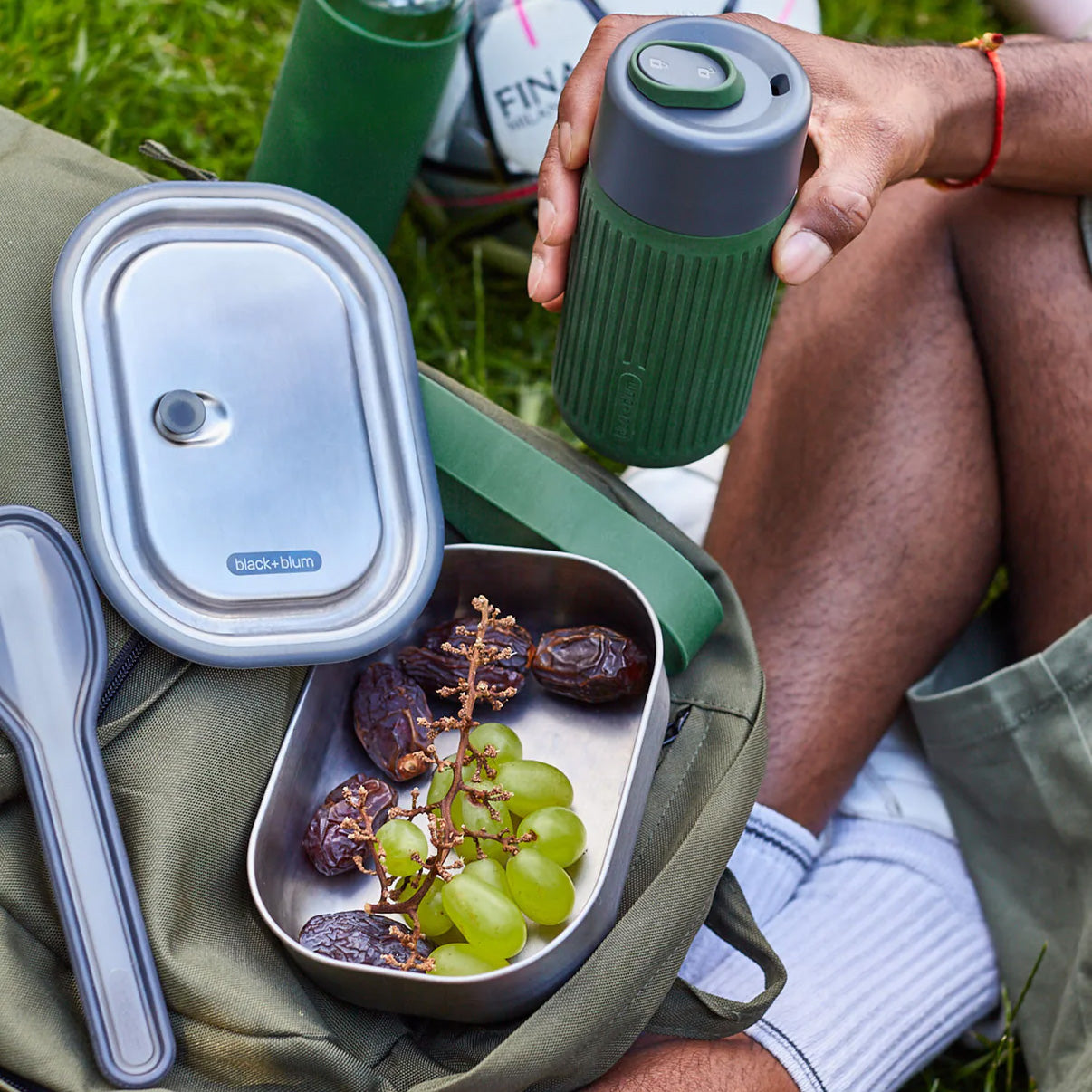 Black + Blum Stainless Steel Lunch Box Regular, Olive