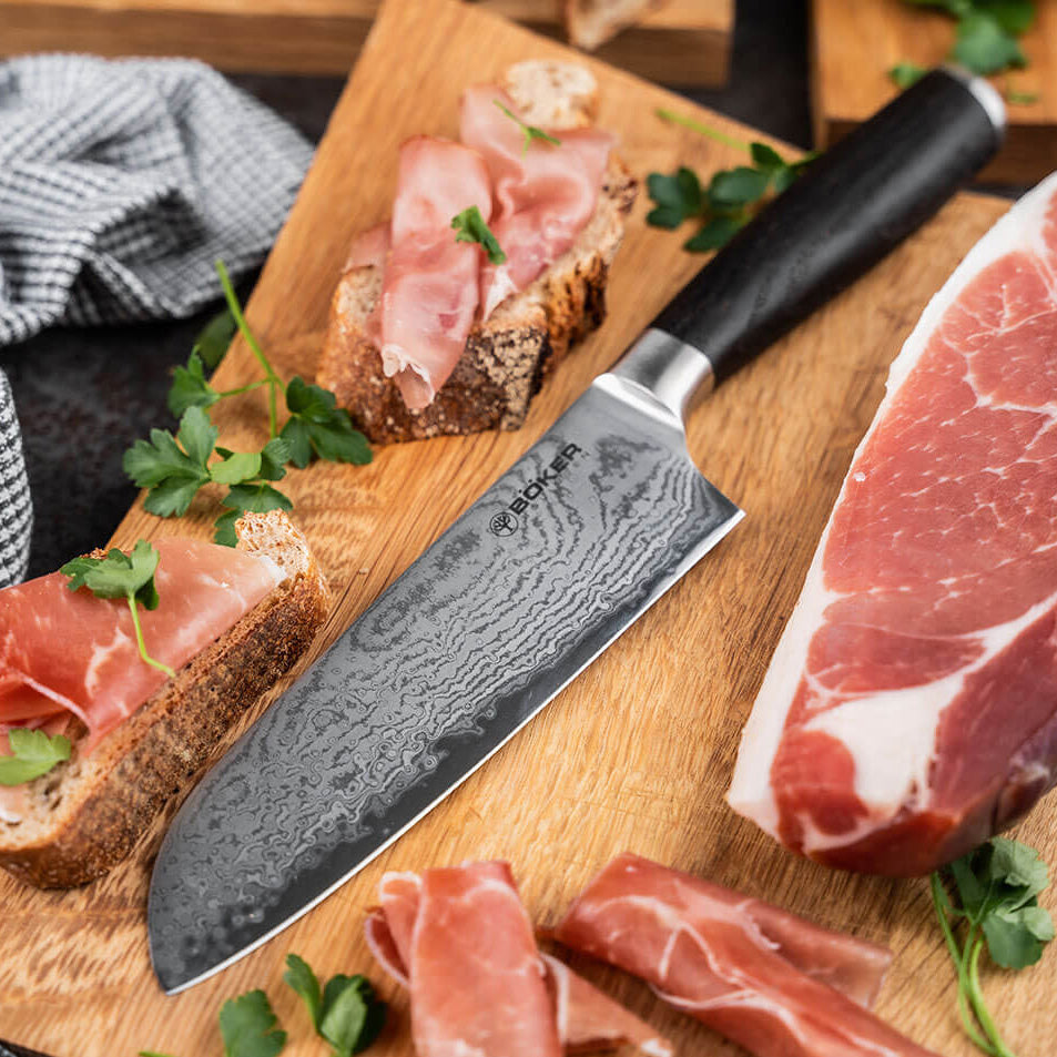 Böker Germany Meisterklinge Damast Santoku
