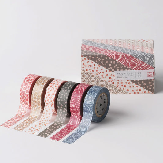 Mt masking tape Mt Gift Box set of 6 15 mm Washi Tape, Wamon