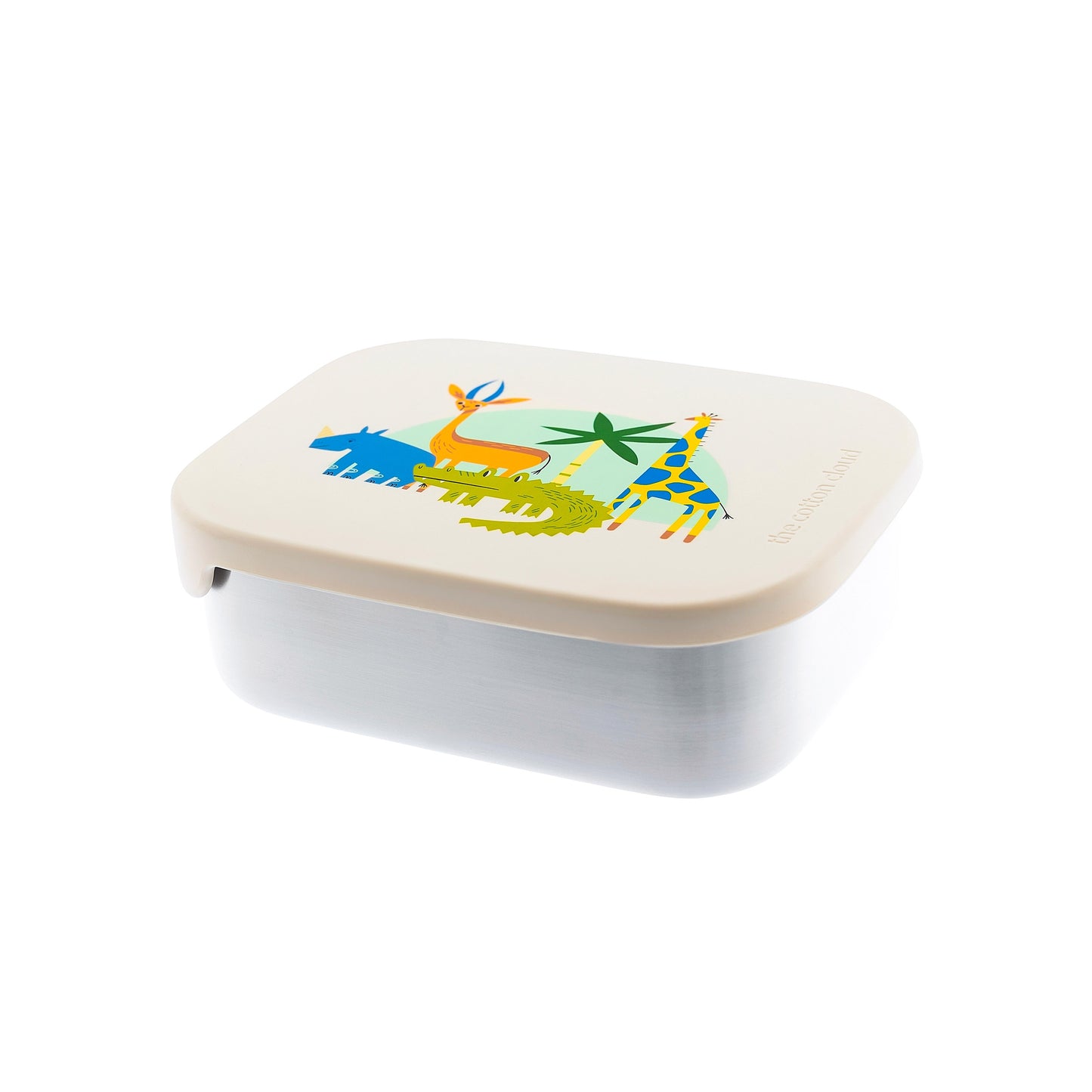 The Cotton Cloud Stainless Steel Lunchbox with Removable Compartments, Croc Rock