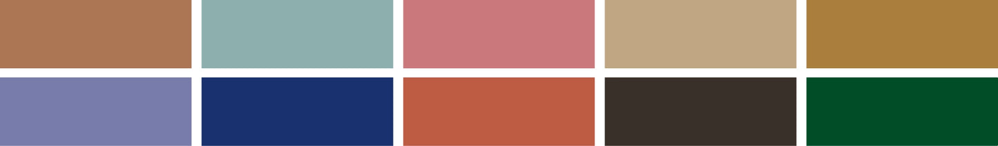 Mt masking tape MT Basic Box of 10 15mm Washi Tape, 10P Muted Colour