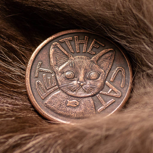 Shire Post Mint Pet the Cat / Flip Again Copper Decision Maker Coin