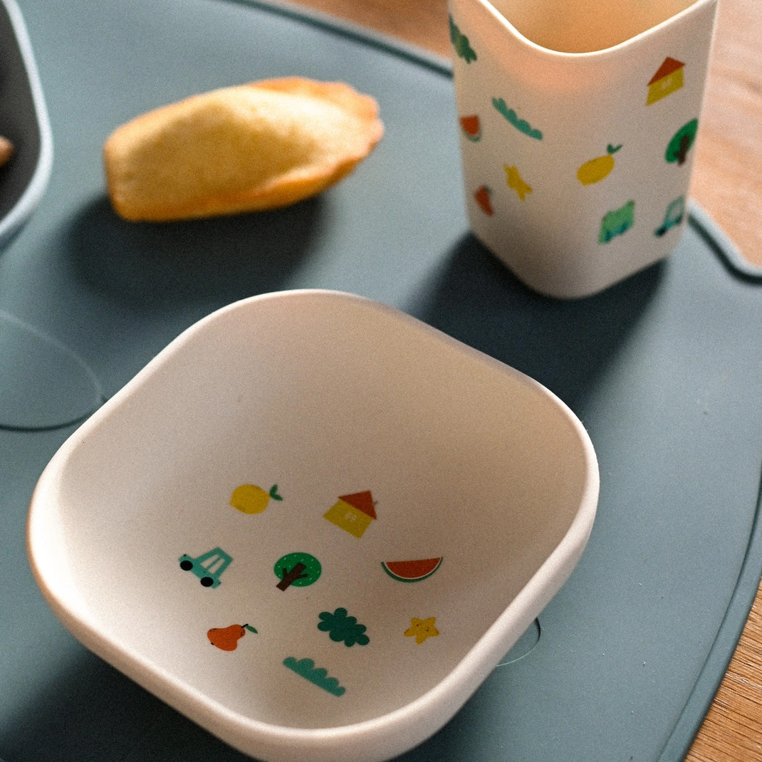 The Cotton Cloud Silicone Tableware Set, Tiny Bits Wasabi