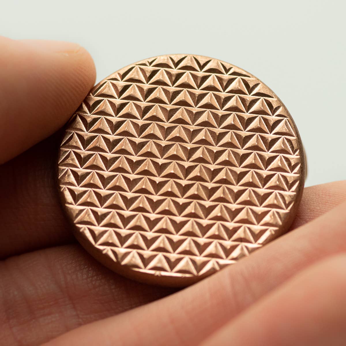 Shire Post Mint Duplex Worry Coin - Geometric and Hammered Copper Coin