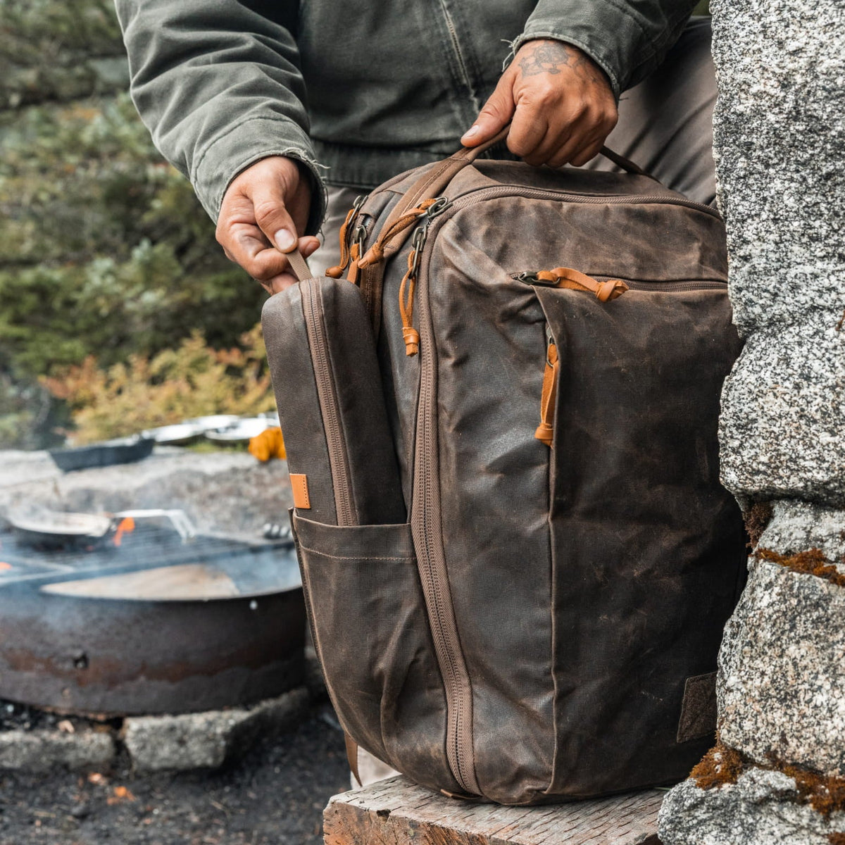 EVERGOODS Civic Access Pouch 0.5L, Waxed Tan, bilde 7