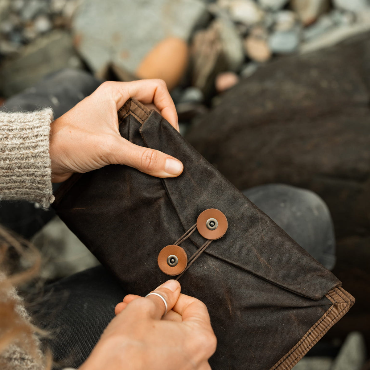 EVERGOODS Civic Access Pouch 1L, Waxed Tan, bilde 7