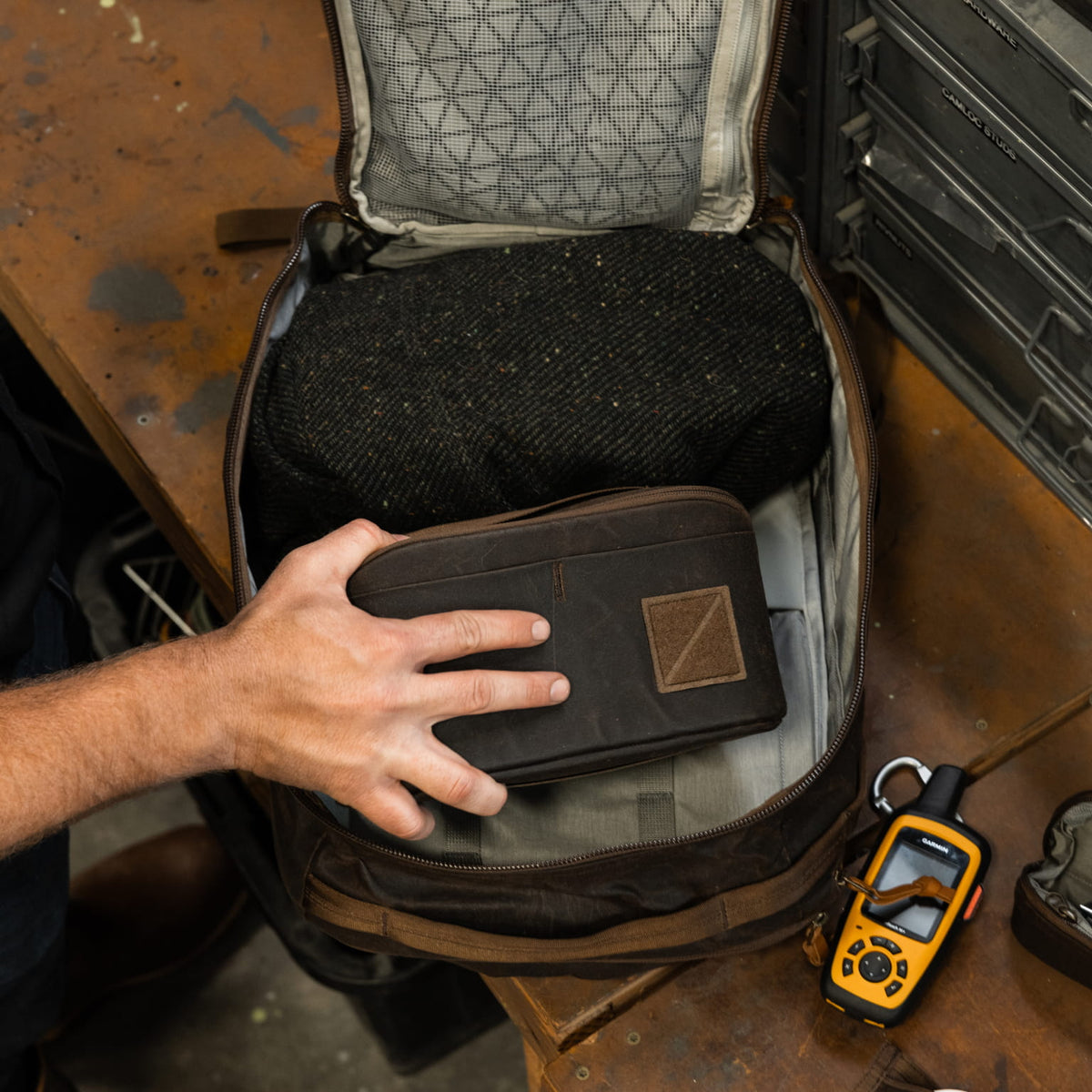 EVERGOODS Civic Access Pouch 2L, Waxed Tan, bilde 10