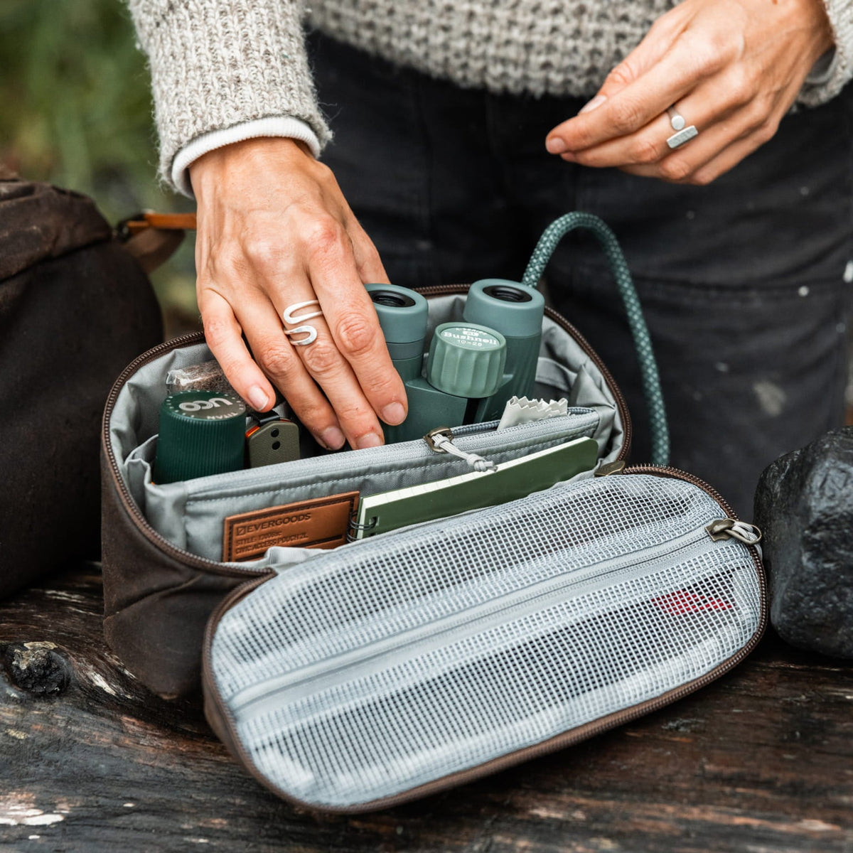 EVERGOODS Civic Access Pouch 2L, Waxed Tan, bilde 2