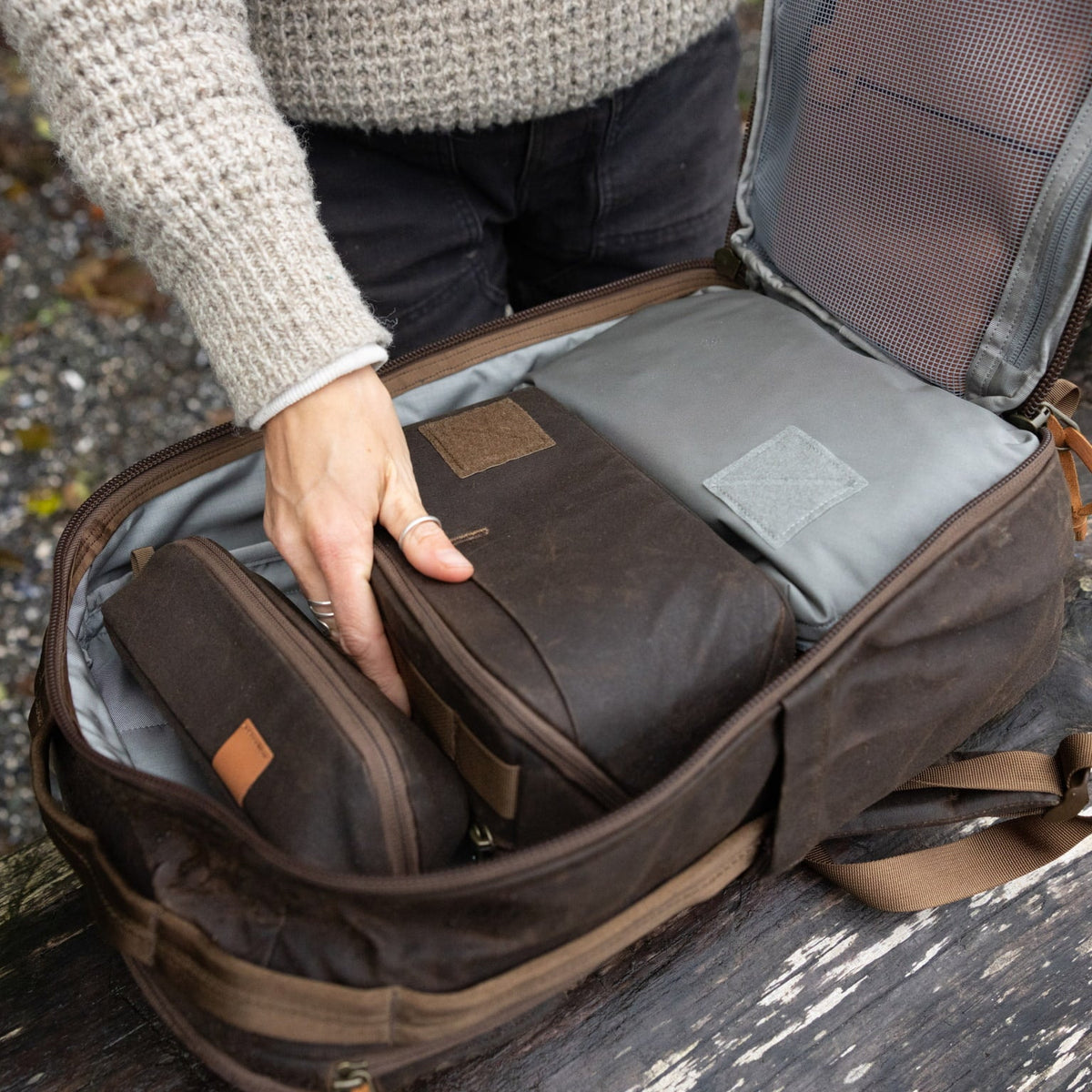 EVERGOODS Civic Access Pouch 2L, Waxed Tan, bilde 8