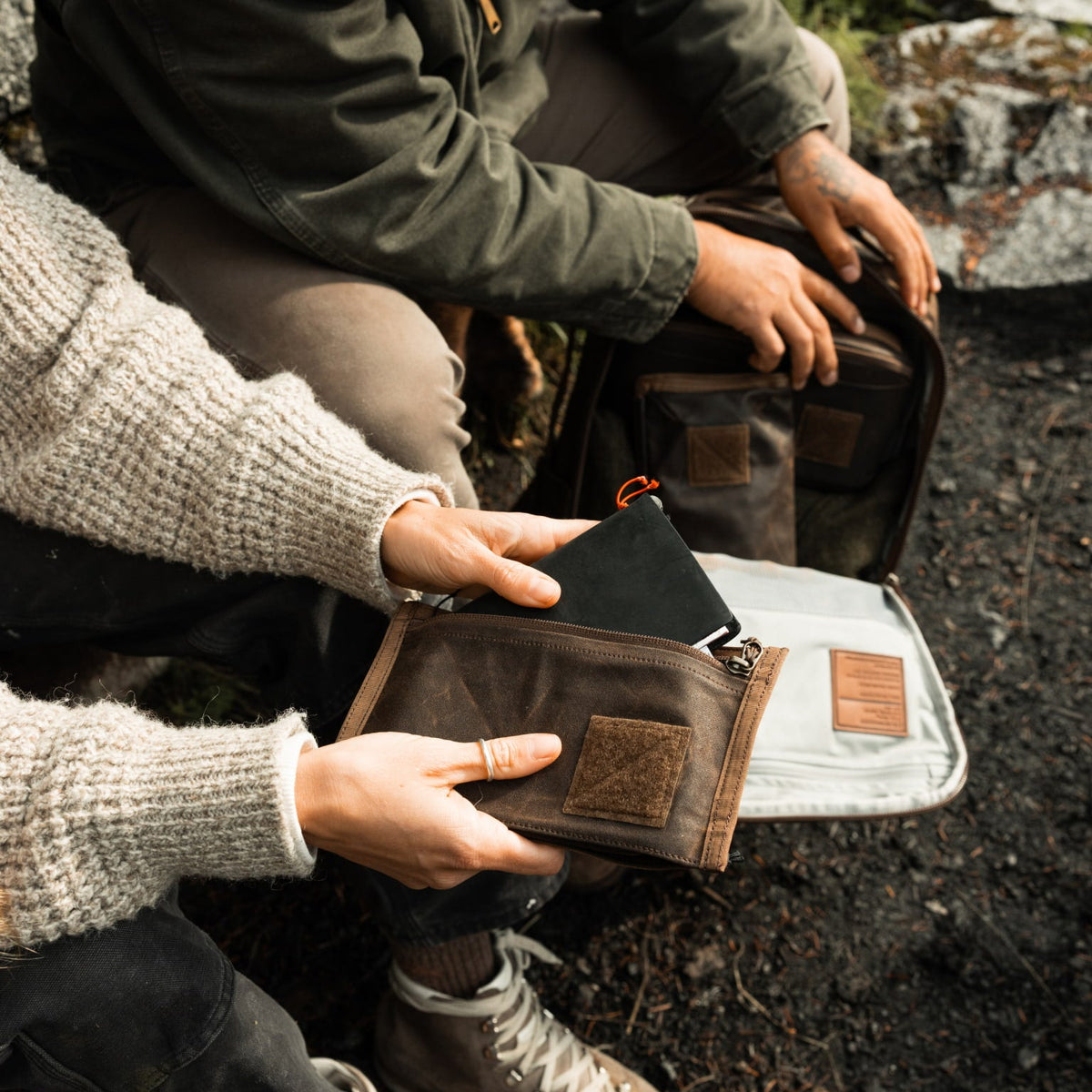 EVERGOODS CIVIC Flat Pouch, Waxed Tan, bilde 10