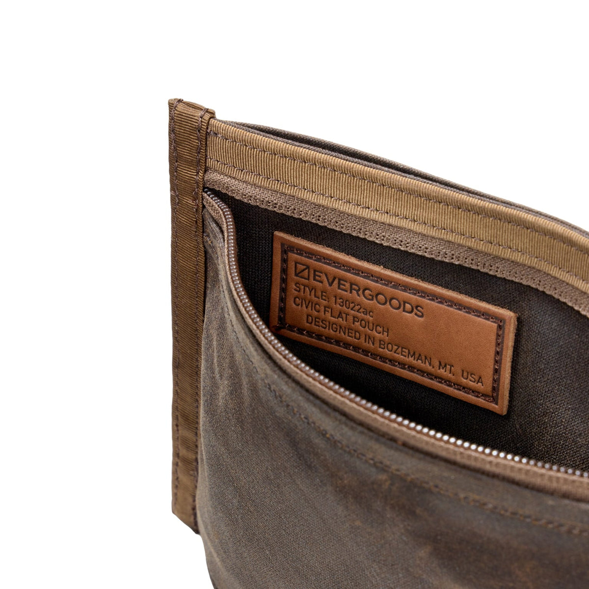 EVERGOODS CIVIC Flat Pouch, Waxed Tan, bilde 6