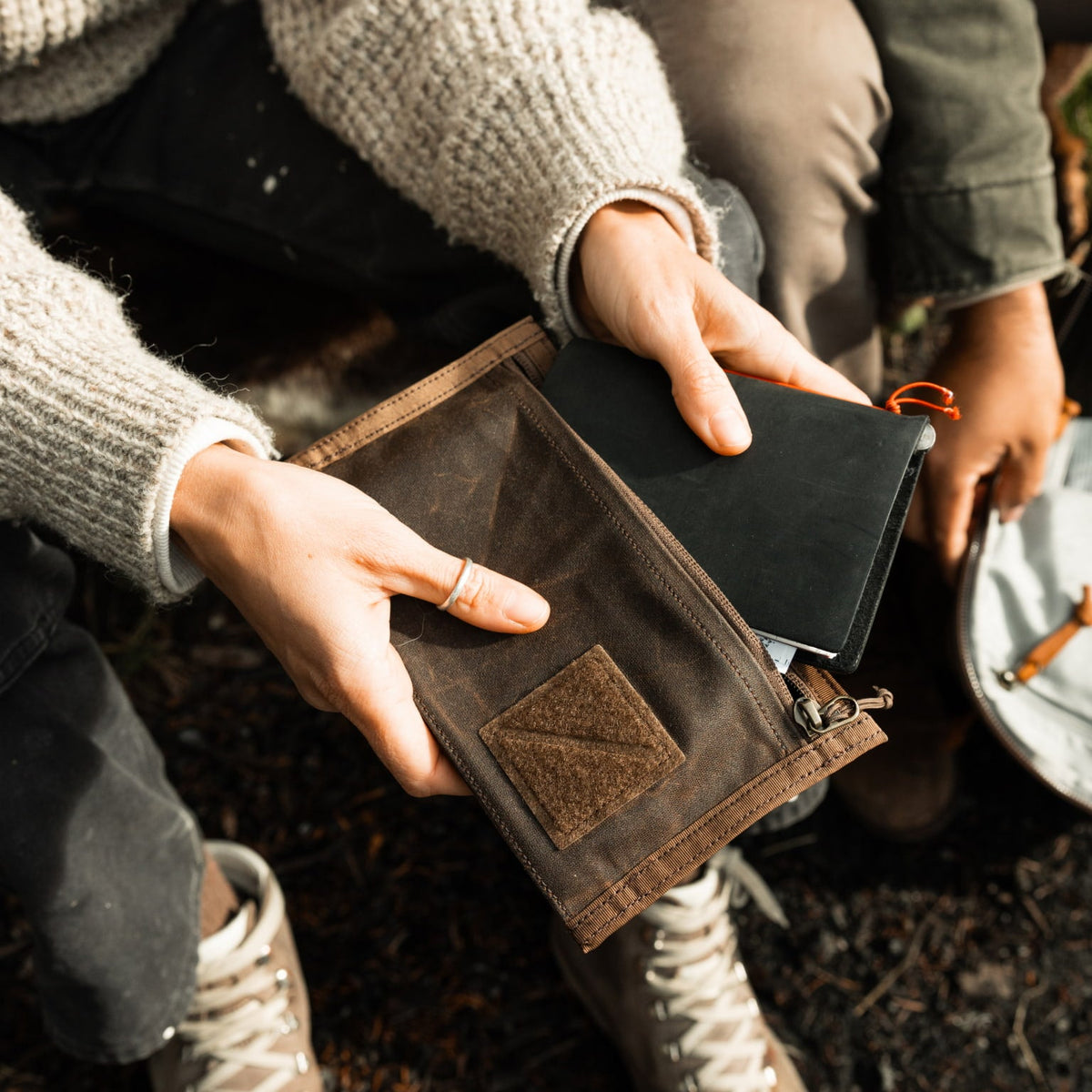 EVERGOODS CIVIC Flat Pouch, Waxed Tan, bilde 7