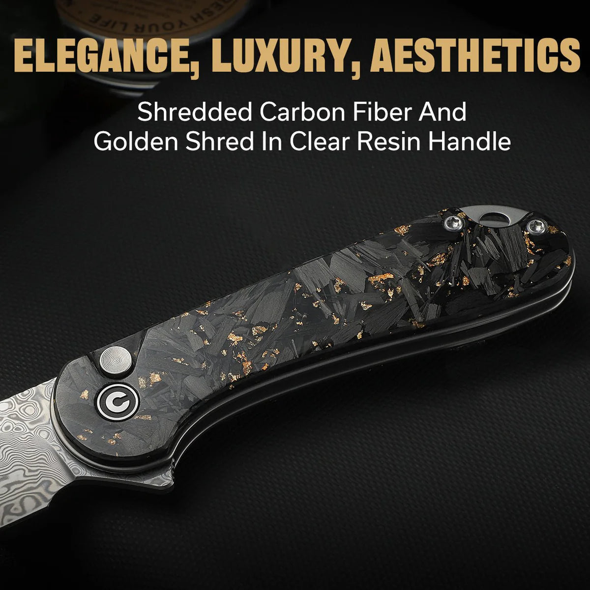 Civivi Button Lock Elementum II, Carbon Fiber