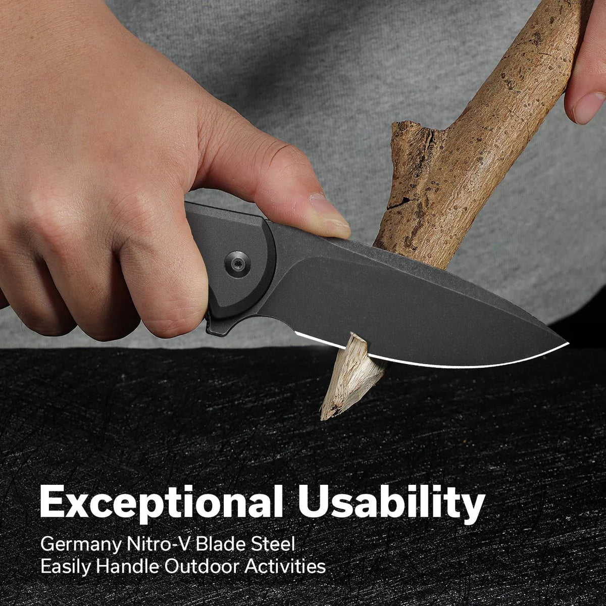 Civivi Button Lock Praxis Knife, Black