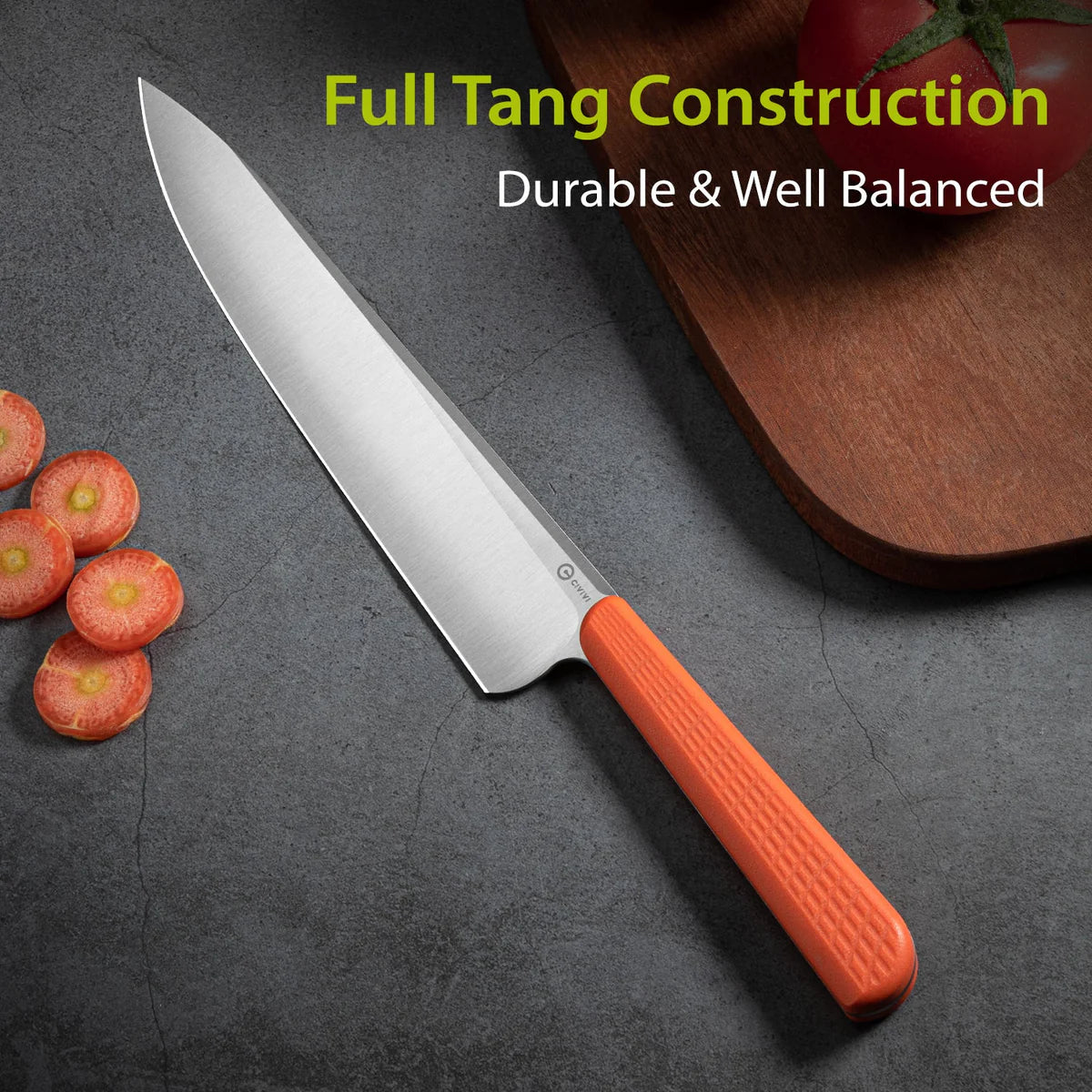 Civivi Cibus, Milled Orange G10 / Satin Finished