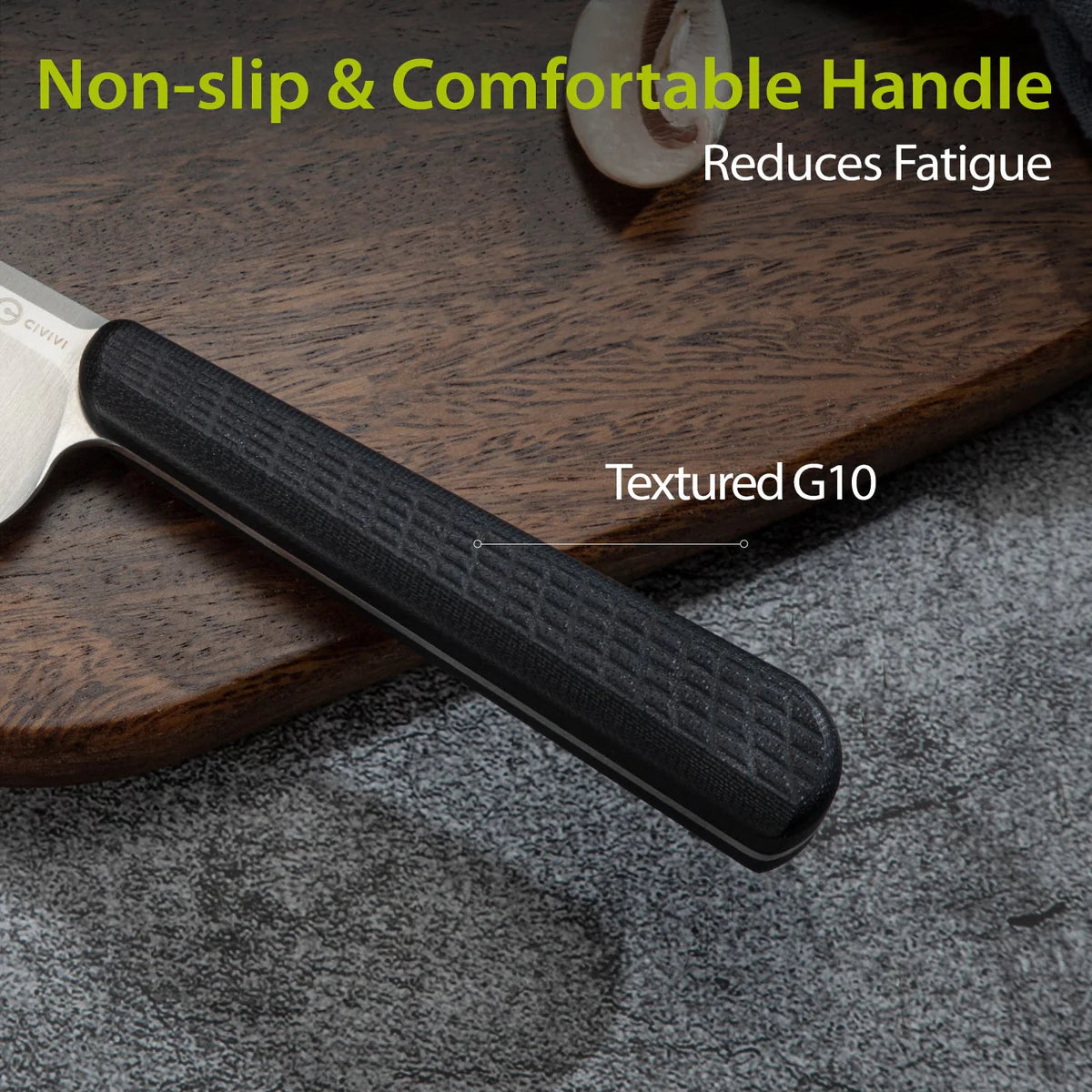 Civivi Cibus, Milled Black G10 / Satin Finished