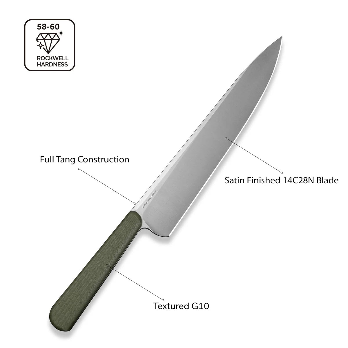 Civivi Cibus, Milled OD Green G10 / Satin Finished