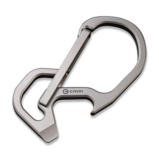 CIVIVI Click Carabiner Keychain Multi-Tool, Gray Ti