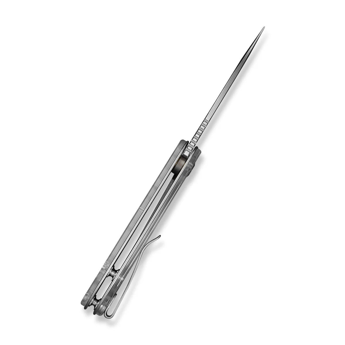 Civivi Elementum, Polished Clear Lexan / Satin Finished With Rock-Grind Pattern