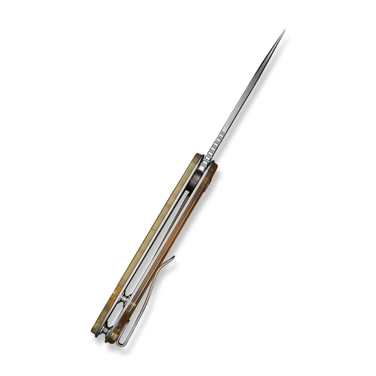 Civivi Elementum, Polished Yellow Ultem / Satin Finished With Rock-Grind Pattern