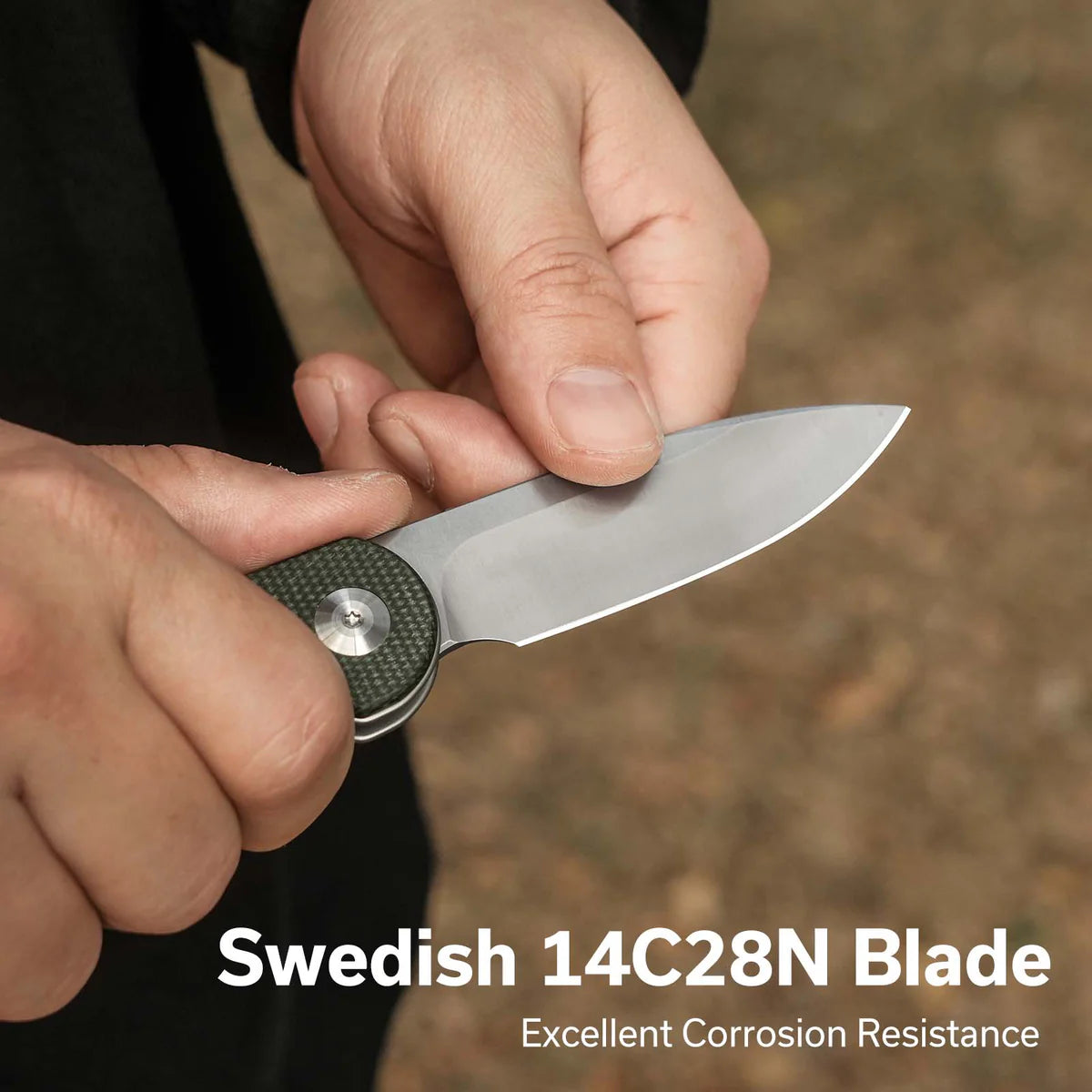 Civivi Elementum Slip Joint, Green Micarta / Satin Finished