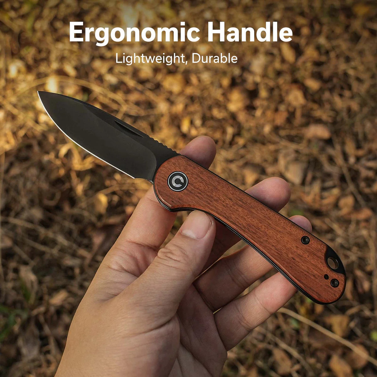 Civivi Elementum Slip Joint, Guibourtia Wood / Black Stonewashed