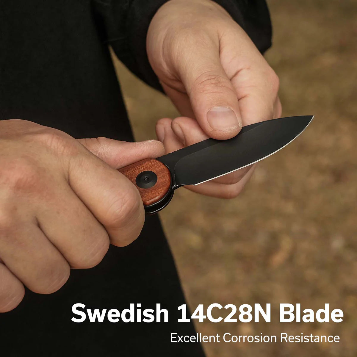 Civivi Elementum Slip Joint, Guibourtia Wood / Black Stonewashed