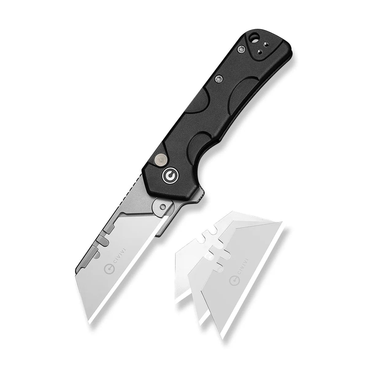Civivi Pulsara Utility, Black Aluminum / Stonewashed