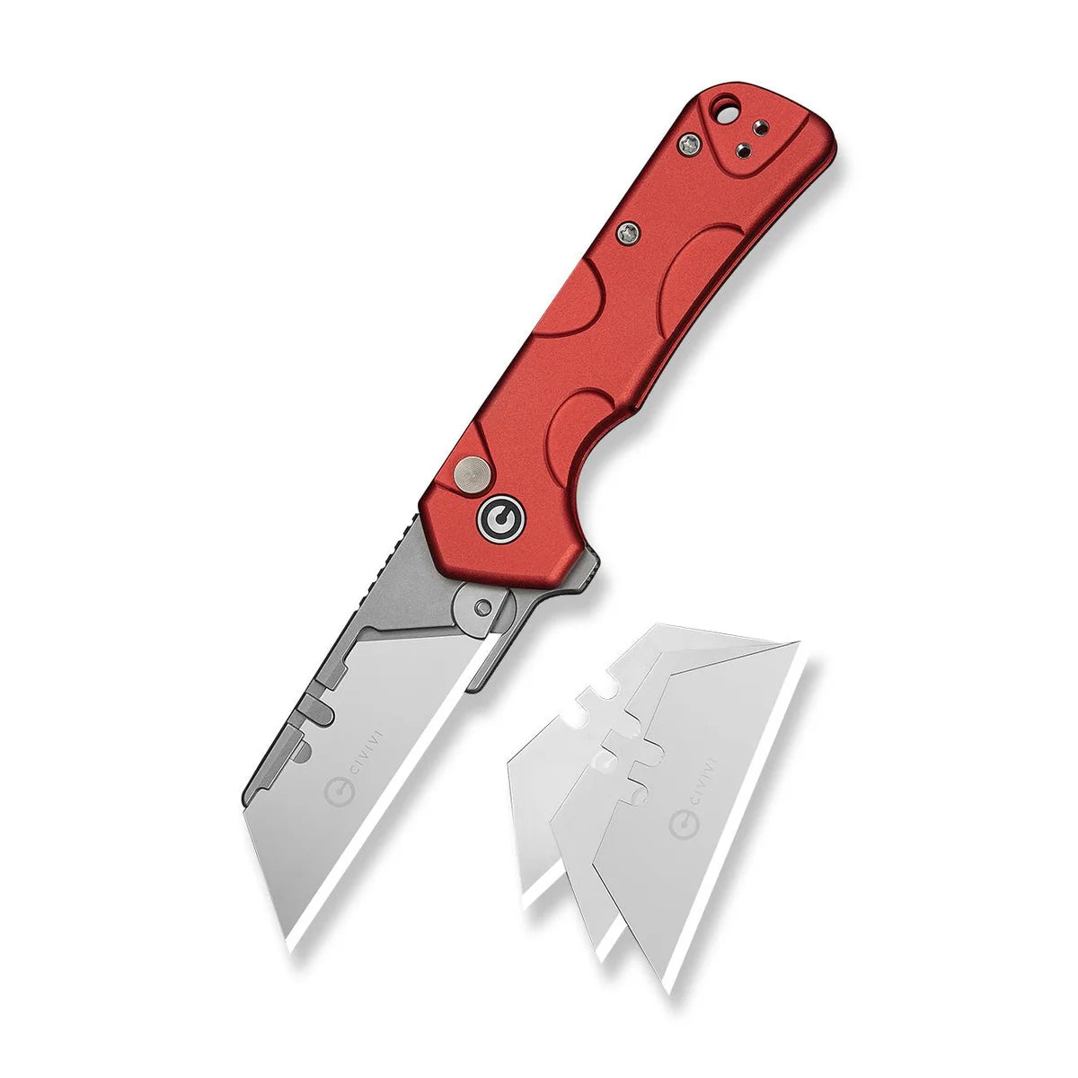 Civivi Pulsara Utility, Red Aluminum / Stonewashed