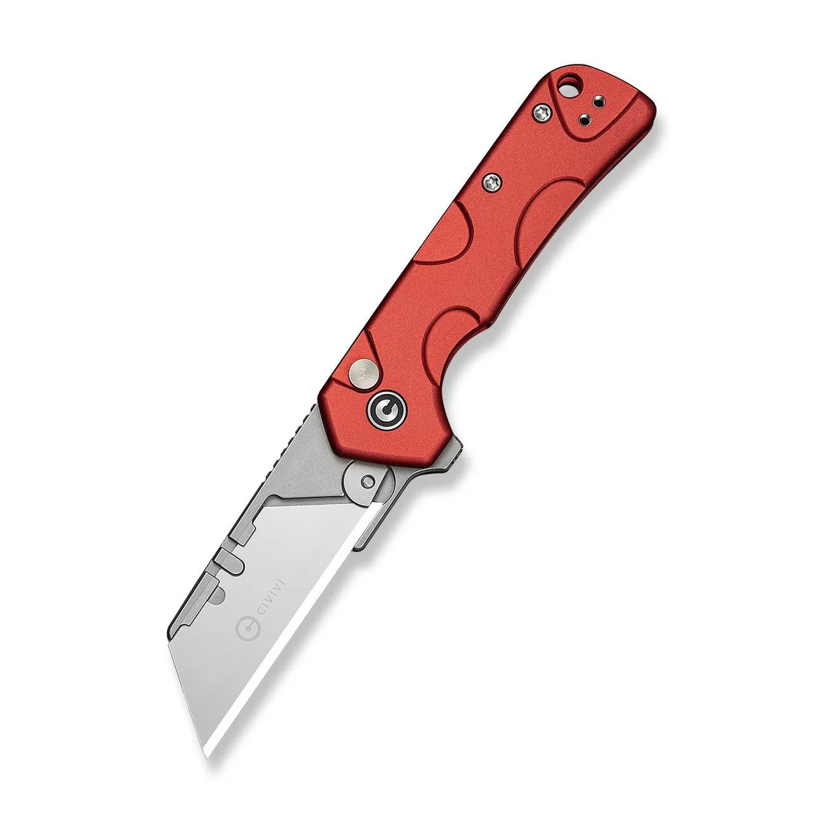 Civivi Pulsara Utility, Red Aluminum / Stonewashed