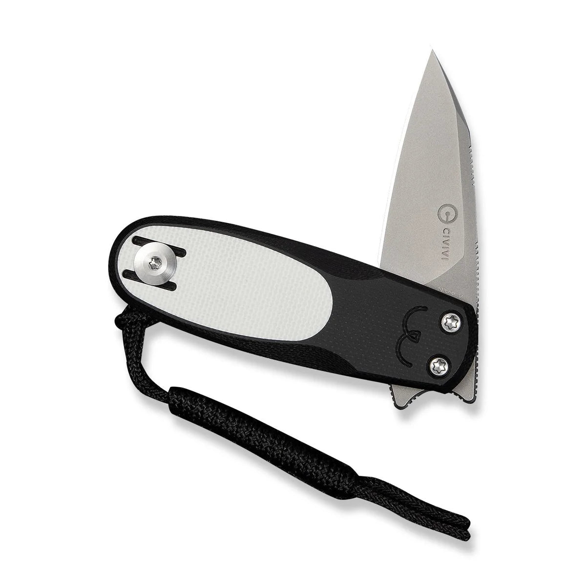 Civivi Purr, Black & White G10 / Stonewashed