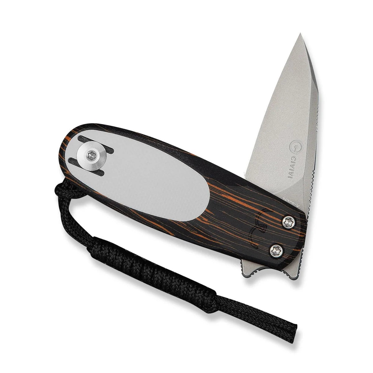 Civivi Purr, Orange, Black & White G10 / Stonewashed