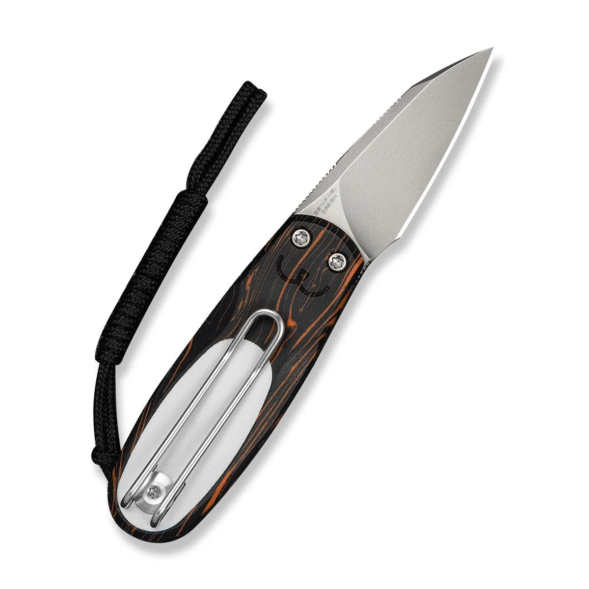 Civivi Purr, Orange, Black & White G10 / Stonewashed