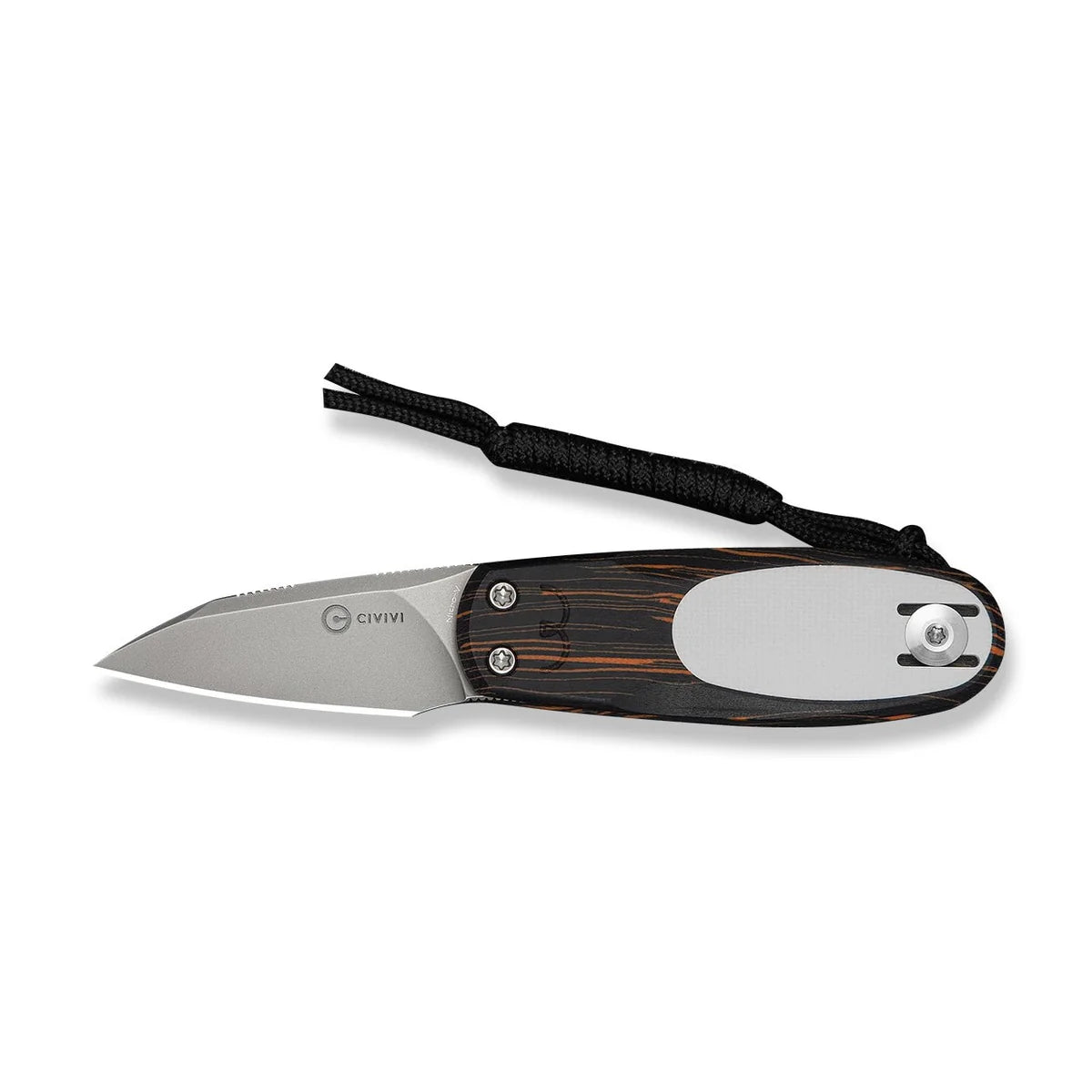 Civivi Purr, Orange, Black & White G10 / Stonewashed