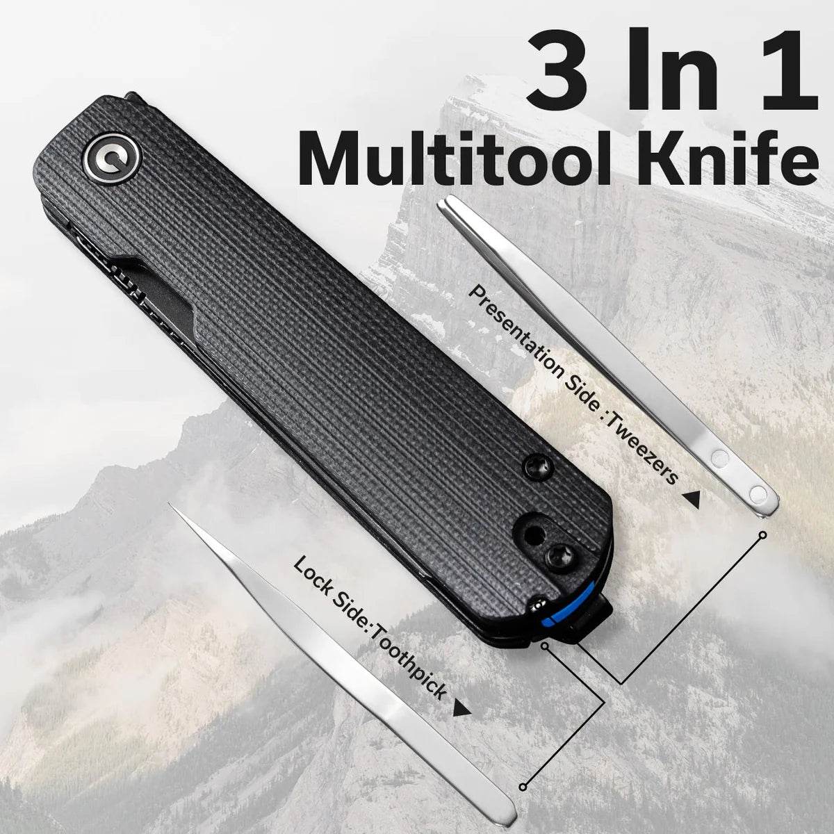 Civivi Sendy, Milled Black G10