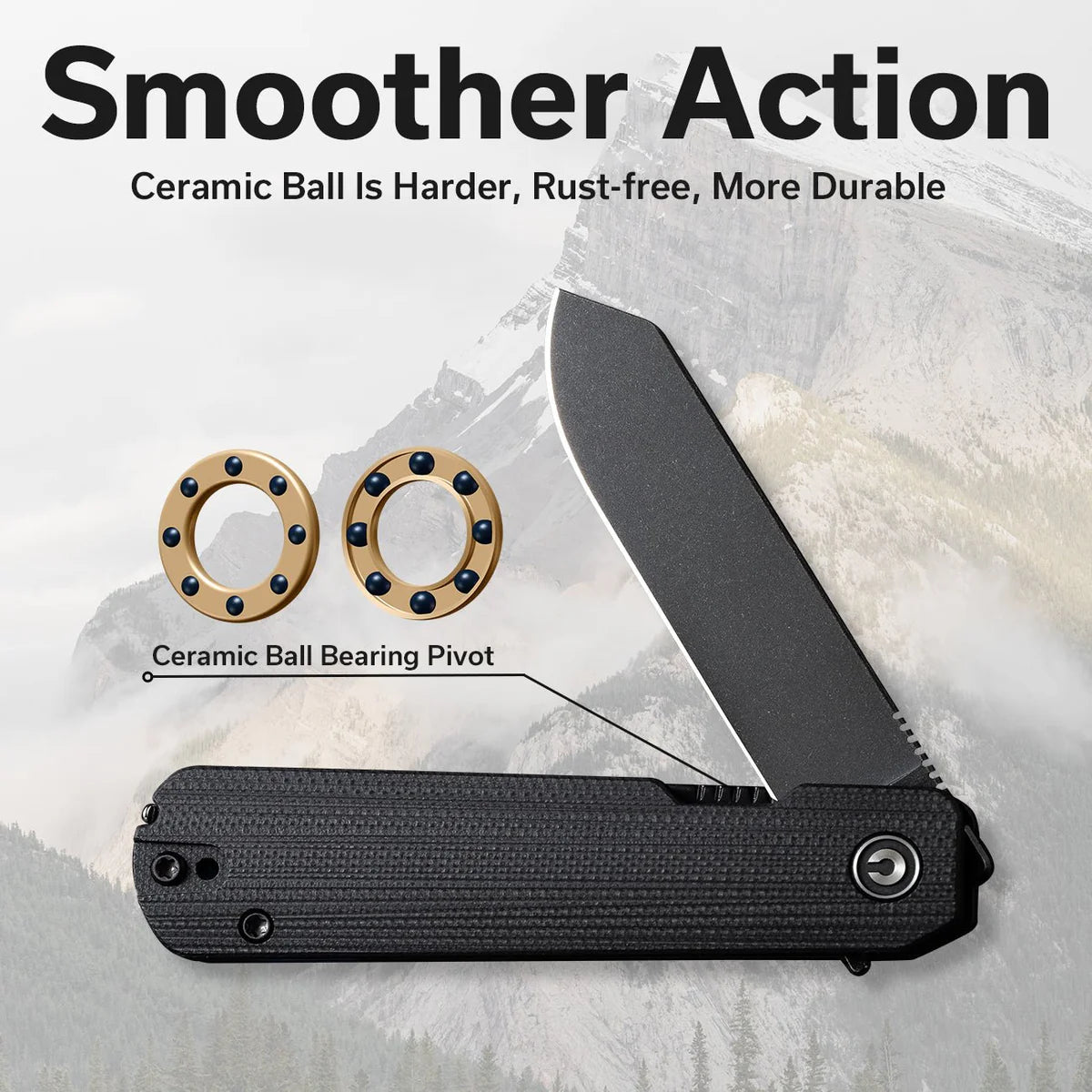 Civivi Sendy, Milled Black G10