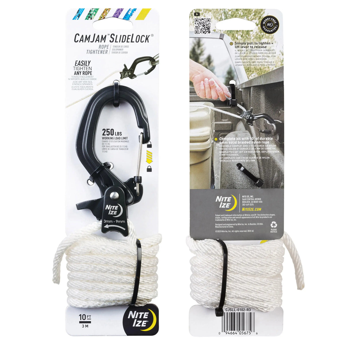 Nite Ize CamJam® SlideLock® Rope Tightener , Large 10 Ft. Rope